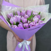 Лавандовое небо - букет из тюльпанов сиренево-фиолетового цвета 3